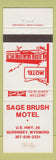 Matchbook Cover - Sage Brush Motel Guernsey WY