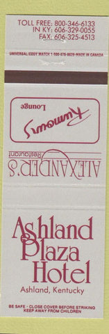 Matchbook Cover - Ashland Plaza Hotel Ashland KY