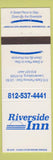 Matchbook Cover - Riverside Inn Lawrenceburg IN