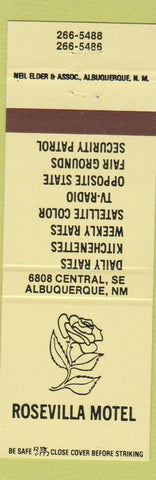 Matchbook Cover - Rosevilla Motel Albuquerque NM