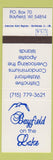 Matchbook Cover - Bayfield on the Lake Bayfield WI