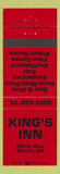 Matchbook Cover - King's Inn Ritzville WA billiards pizza shuffleboard