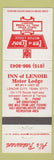Matchbook Cover - Inn of Lenoir Motor Lodge Al's Restaurant Lenoir City TN
