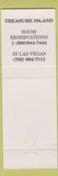 Matchbook Cover - Treasure Island At the Mirage Las Vegas NV