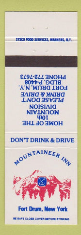 Matchbook Cover - Mountaineer Inn Fort Drum NY