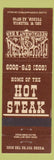 Matchbook Cover - Grub Steak Restaurant Tucson AZ