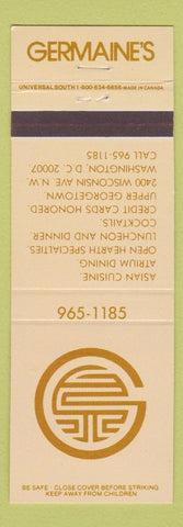 Matchbook Cover - Cermaine's Asian Restaurant Washington DC