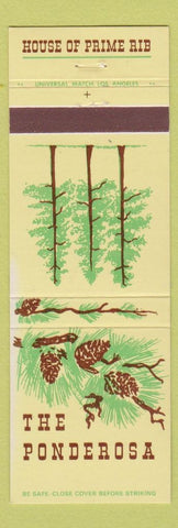 Matchbook Cover - The Ponderosa Restaurant Culver City Azusa CA