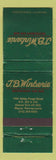 Matchbook Cover - JB Winberie Wayne PA WEAR