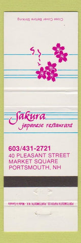 Matchbook Cover - Sakura Japanese Restaurant Portsmouth NH