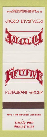 Matchbook Cover - Fifty Five Restaurant Group
