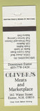 Matchbook Cover - Oliver's Meat Market Exeter NH