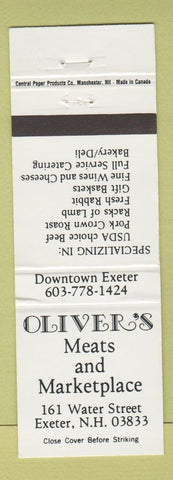 Matchbook Cover - Oliver's Meat Market Exeter NH