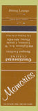 Matchbook Cover - Memories Restaurant Toronto ON