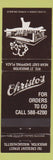 Matchbook Cover - Christio's Brockton MA restaurant