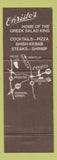 Matchbook Cover - Christio's Brockton MA restaurant