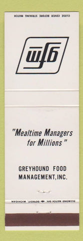 Matchbook Cover - Greyhound Food Management