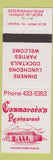 Matchbook Cover - Gammarata's Restaurant Lockport NY