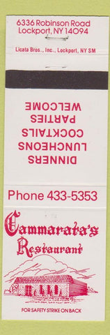 Matchbook Cover - Gammarata's Restaurant Lockport NY