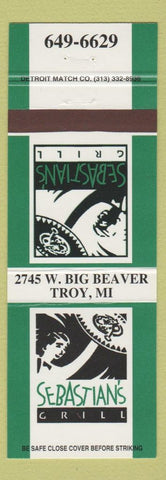 Matchbook Cover - Sebastian's Grill Troy MI