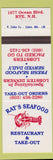 Matchbook Cover - Ray's Seafood Restaurant Rye NH