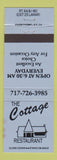 Matchbook Cover - Cottage Restaurant Lamar PA blue WEAR