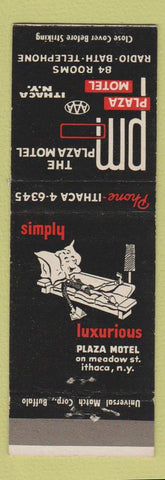 Matchbook Cover - Plaza Motel Ithaca NY