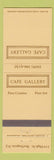 Matchbook Cover - Cafe Gallery Burlington NJ