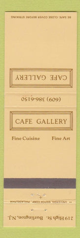 Matchbook Cover - Cafe Gallery Burlington NJ
