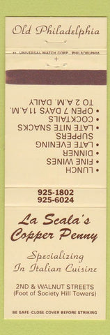 Matchbook Cover - La Scala's Copper Penny Philadelphia PA