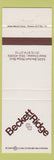 Matchbook Cover - Beckett Ridge Country Club West Chester OH