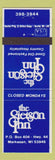 Matchbook Cover - Stetson Inn Markesan WI