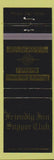 Matchbook Cover - Friendly Inn Supper Club Milwaukee WI