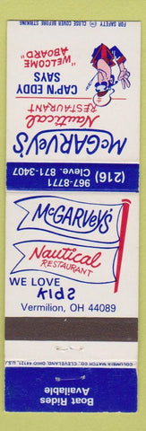 Matchbook Cover - McGarvey's Nautical Restaurant Vermilion OH