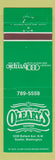 Matchbook Cover - O'Leary's Restaurant Saloon Seattle WA