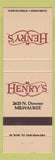 Matchbook Cover - Henry's Milwaukee WI