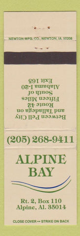 Matchbook Cover - Alpine Bay Alpine AL