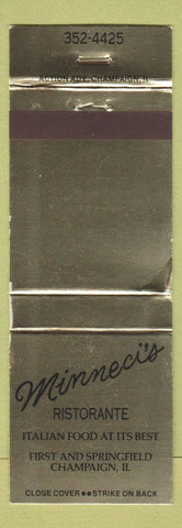 Matchbook Cover - Minneci's Ristorante Italian Champaign IL