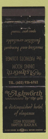 Matchbook Cover - Ashworth by the Sea Hampton Beach NH WEAR