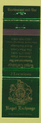 Matchbook Cover - Royal Exchange Restaurant West Chester PA Wilmington DE