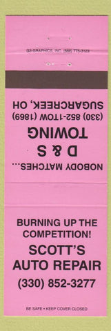 Matchbook Cover - D and S Towing Sugarcreek OH Scott's Auto Repair