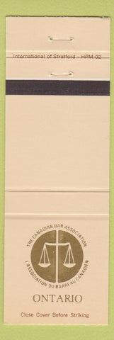 Matchbook Cover - Canadian Bar Association ON Ontario