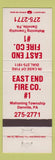 Matchbook Cover - East End Fire Company Danville PA