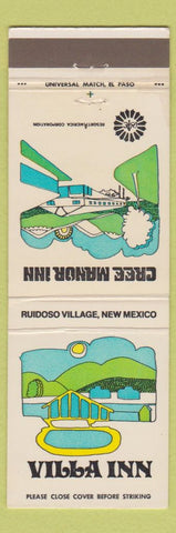 Matchbook Cover - Cree Manor Inn Villa Inn Ruidoso Village NM