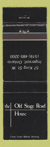 Matchbook Cover - Old Stage Road House Ingersoll ON