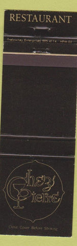 Matchbook Cover - Chez Pierre Restaurant Victoria BC