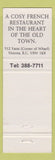 Matchbook Cover - Chez Pierre Restaurant Victoria BC