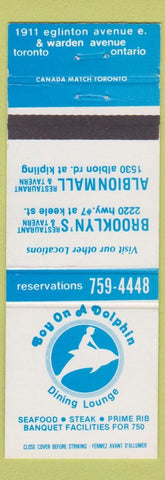 Matchbook Cover - Boy on a Dolphin Toronto ON restaurant