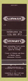 Matchbook Cover - Stewart's Restaurant Victoria BC