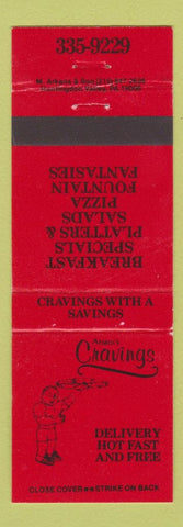 Matchbook Cover - Ariani's Cravings Pizza PA?